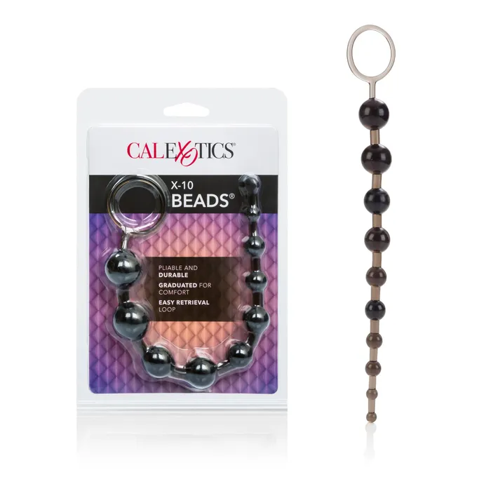 CalExotics Anal Silicone X10 Beads Black