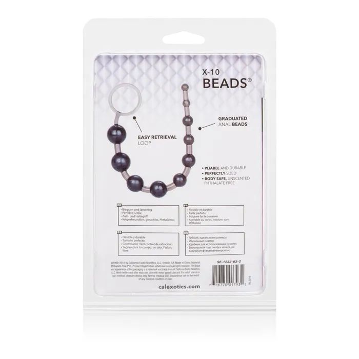 CalExotics Anal | Silicone X-10 Beads Black