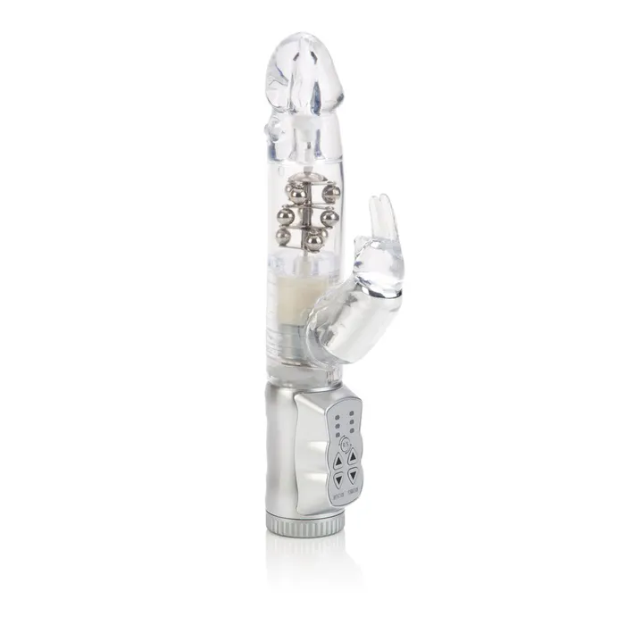 CalExotics Female Sex Toys Waterproof Jack Rabbit Clear Float Beads Clear