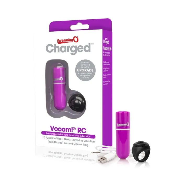 Charged Vooom Remote Control Bullet - Purple | Screaming O Female Sex Toys Charged Vooom Remote Control Bullet - Purple | Screaming O Female Sex Toys