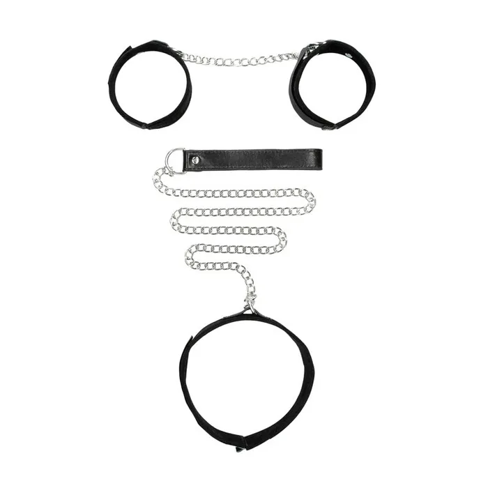 Couples | Shots Toys OUCH! BW Velcro Collar With Leash And Hand Cuffs-(ou672blk) Couples | Shots Toys OUCH! BW Velcro Collar With Leash And Hand Cuffs-(ou672blk)