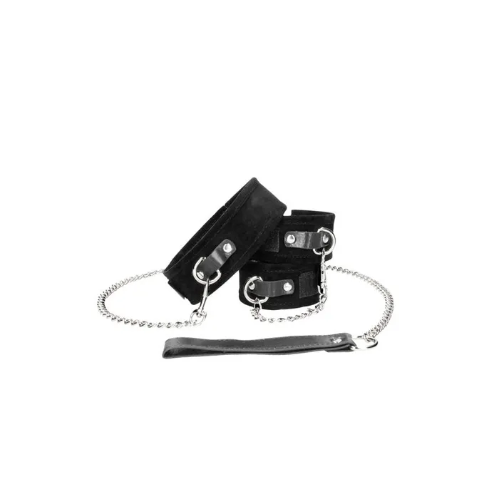 Couples | Shots Toys OUCH! BW Velcro Collar With Leash And Hand Cuffs-(ou672blk) Couples | Shots Toys OUCH! BW Velcro Collar With Leash And Hand Cuffs-(ou672blk)