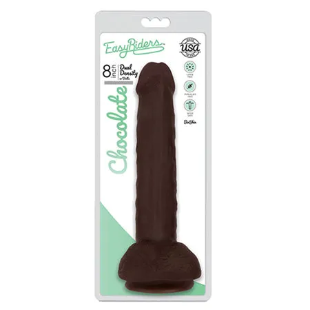 Curve Toys Easy Riders 8 in Dual Density Dildo with Balls Suction Cup Brown Curve Novelties Dildos Curve Toys Easy Riders 8 in Dual Density Dildo with Balls Suction Cup Brown Curve Novelties Dildos