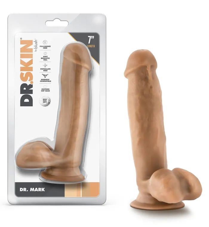 Dildos | Blush Dr. Skin - Dr. Mark - 7 Inch Dildo With Balls