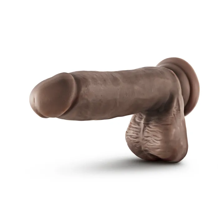 Dildos | Blush Dr. Skin Glide - 7 Inch Self Lubricating Dildo  With Balls - Chocolate