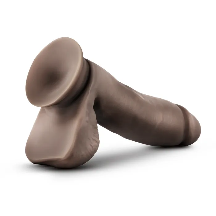 Dildos | Blush Dr. Skin Glide - 7 Inch Self Lubricating Dildo  With Balls - Chocolate