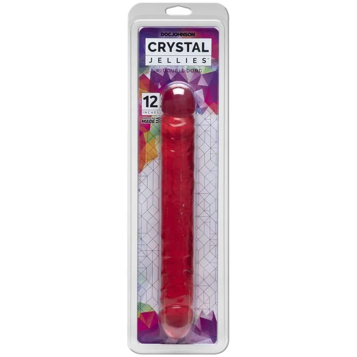 Dildos | Crystal Jellies 12 in Jr. Double Dong Pink