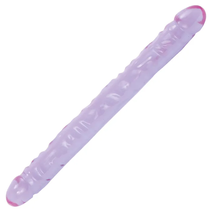 Dildos Doc Johnson Crystal Jellies 18 Double Dong Purple
