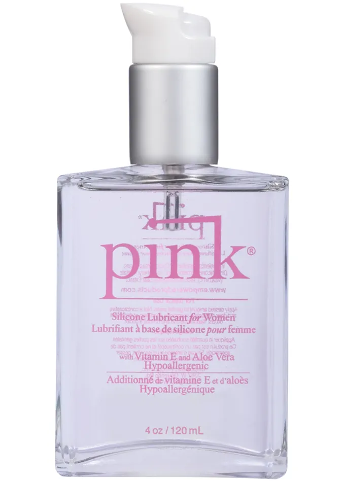 Dildos Gun Oil Pink Lubricant Pink 4oz Glass Bottle