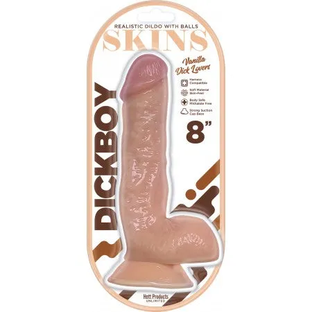 Dildos HOTT Products Dickboy Skins Dildo Vanilla Lovers 8in