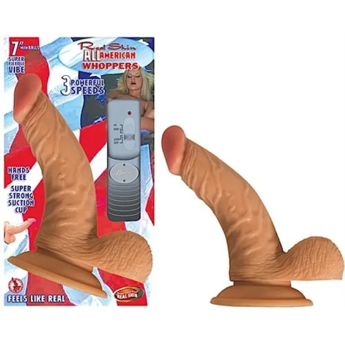 Dildos Nasstoys All American Whopper 7 in With Balls Flesh