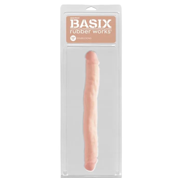 Dildos | Pipedream Basix Rubber Works 12 Inch Double Dong - Flesh Dildos | Pipedream Basix Rubber Works 12 Inch Double Dong - Flesh