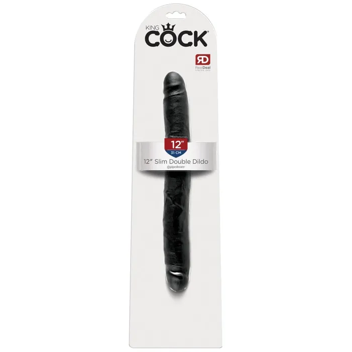Dildos | Pipedream King Cock 12 Inch Slim Double Dildo - Black