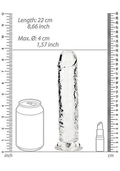 Dildos | Shots America Shots Realrock Crystal Clear Straight Dildo W/suction Cup