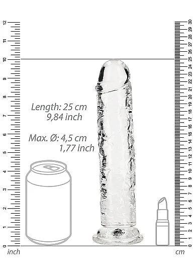 Dildos | Shots America Shots Realrock Crystal Clear Straight Dildo W/suction Cup