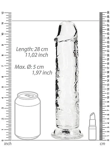Dildos | Shots America Shots Realrock Crystal Clear Straight Dildo W/suction Cup