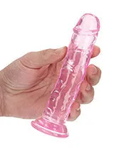 Dildos | Shots America Shots Realrock Crystal Clear Straight Dildo W/suction Cup