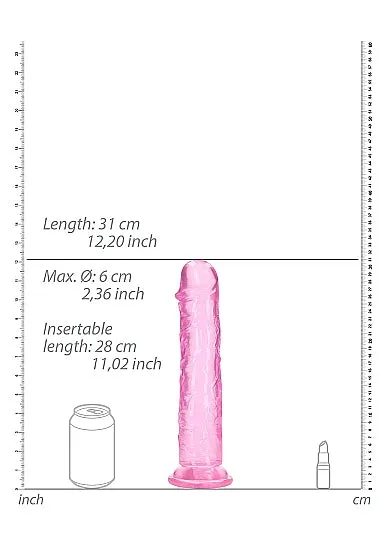 Dildos | Shots America Shots Realrock Crystal Clear Straight Dildo W/suction Cup