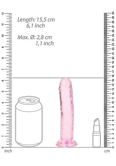 Dildos | Shots America Shots Realrock Crystal Clear Straight Dildo W/suction Cup