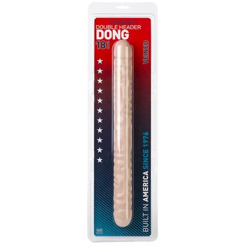 Doc Johnson Dildos Double Header 18 Inches Veined White