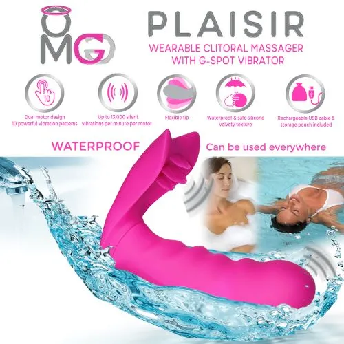 Doctor Love Vibrators | Omg Plaisir Wearable Clitoral Massager W/ G-Spot Vibrator Pink Doctor Love Vibrators | Omg Plaisir Wearable Clitoral Massager W/ G-Spot Vibrator Pink