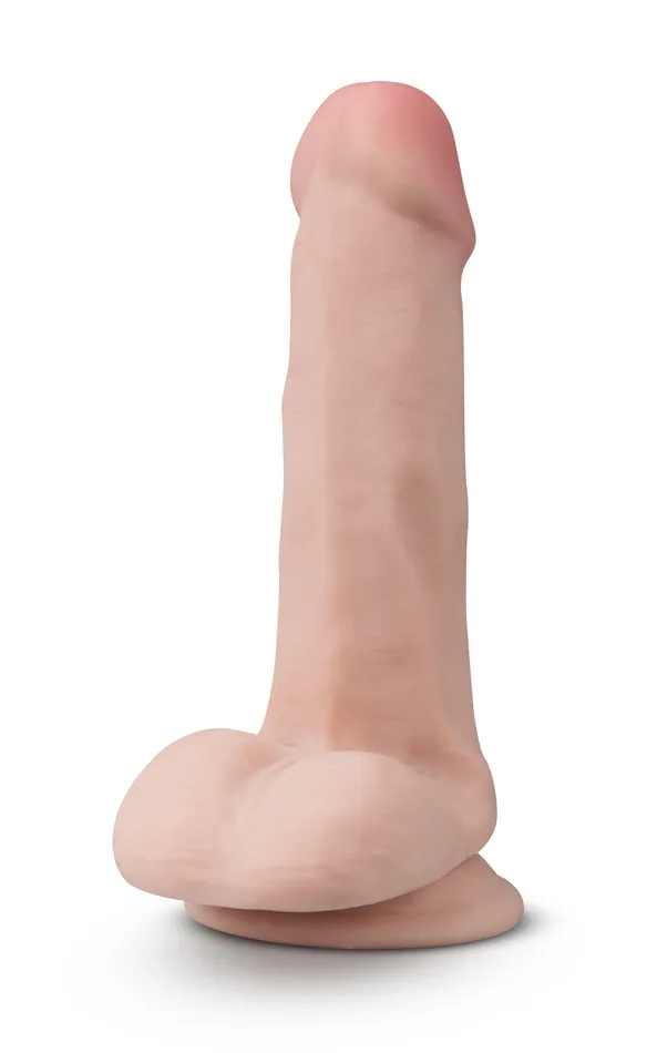 Dr Skin Plus 6 Inch Posable Dildo With Balls Vanilla Blush Dildos
