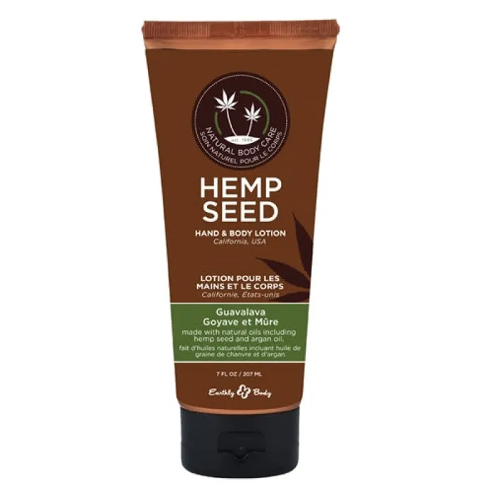 Earthly Body Female Sex Toys Hemp Seed Hand Body Lotion 7 Fl Oz Guavalava