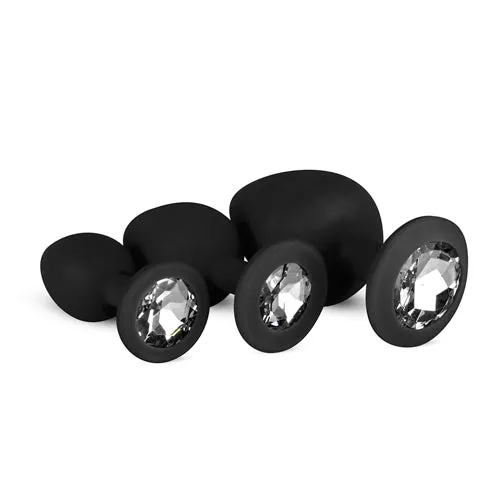 Easytoys Anal Collection Anal | Silicone Buttplug Set with Diamond - Black
