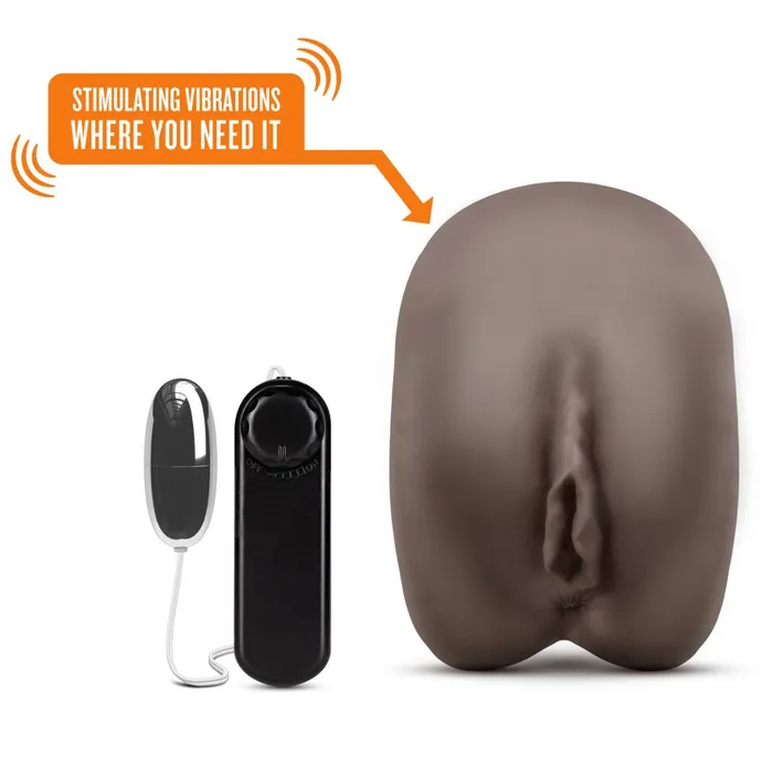 Eden Ultra Soft Brown Realistic Snug Pocket Pussy Vibrating Masturbator | Eden Male Sex Toys