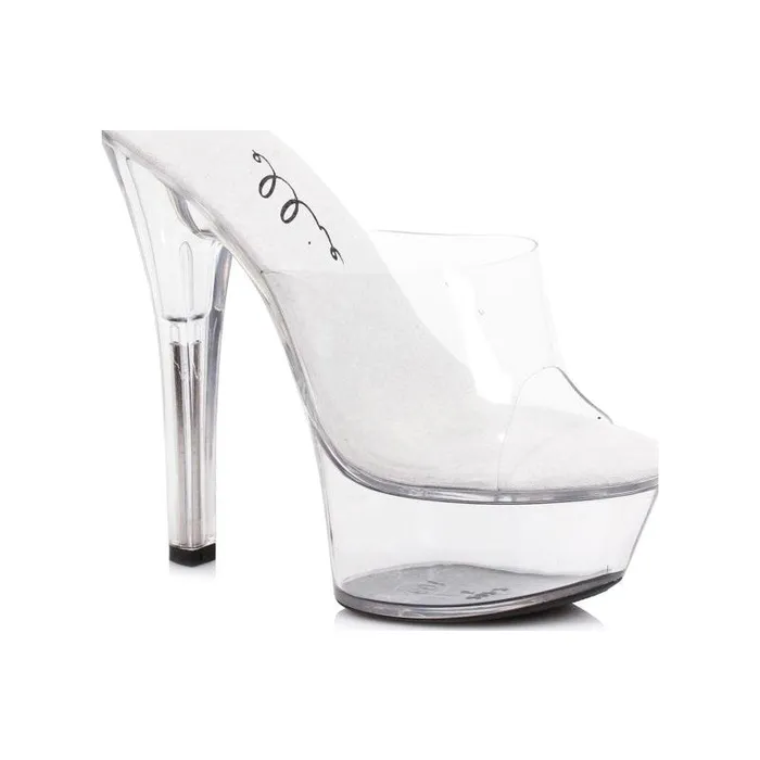 Ellie Shoes Slip On Sandal Clear 6in Anal