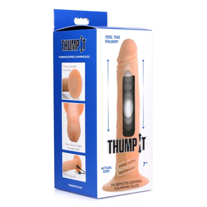 Female Sex Toys | 7x Remote Control Thumping Dildo - Small - XR Brands Ass Thumper Female Sex Toys | 7x Remote Control Thumping Dildo - Small - XR Brands Ass Thumper