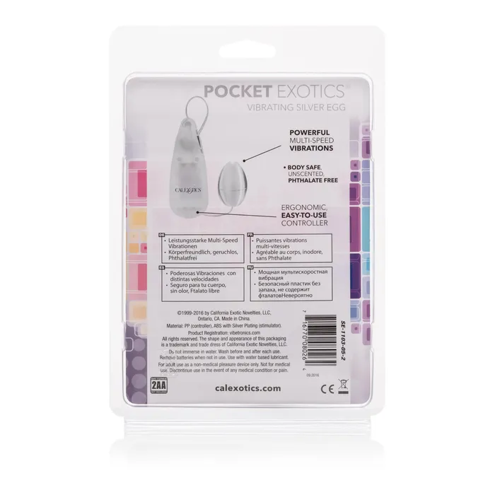 Female Sex Toys | CalExotics CalExotics Silver Vibrating Egg - Sensual Bliss