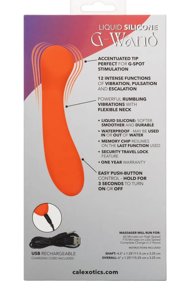 Female Sex Toys | CalExotics Stella Liquid Silicone G-wand Orange