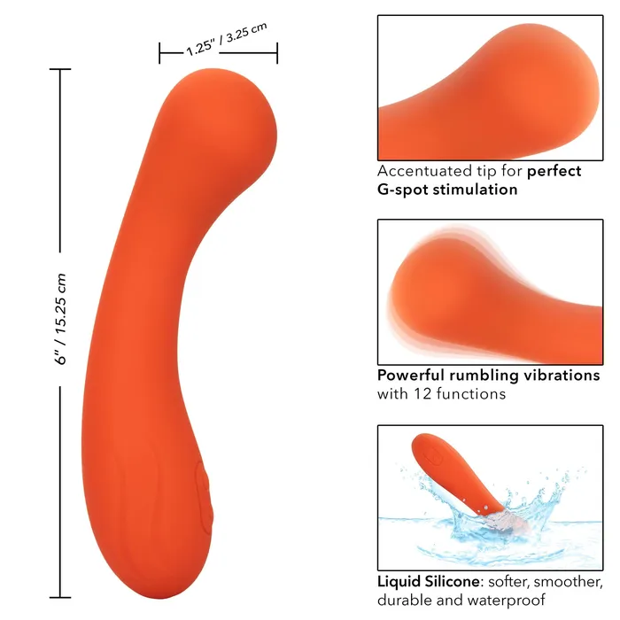 Female Sex Toys | CalExotics Stella Liquid Silicone G-wand Orange
