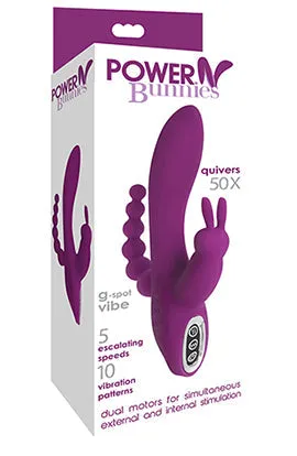 Female Sex Toys | Curve Toys Power Bunnies Quivers 10x Rabbit Vibrator - Violet