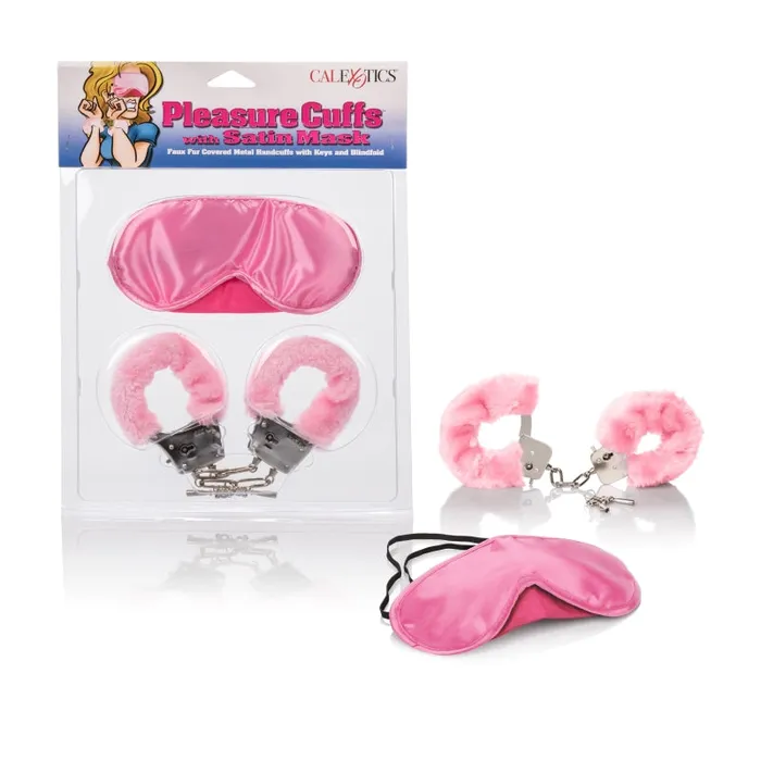 Female Sex Toys Pleasure Cuffs With Satin Mask CalExotics