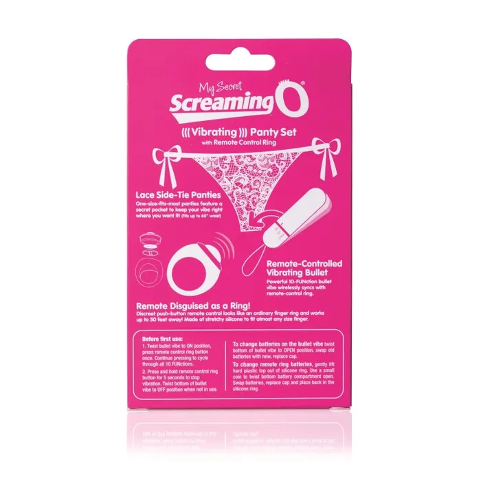 Female Sex Toys Screaming O My Secret Screaming O Vibrating Panty Set Pink Each