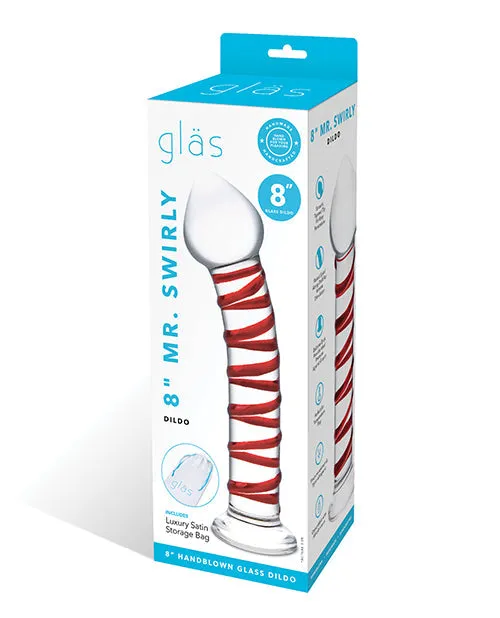 Glas 8 Mr Swirly Glass Dildo Red Electric Eel Dildos