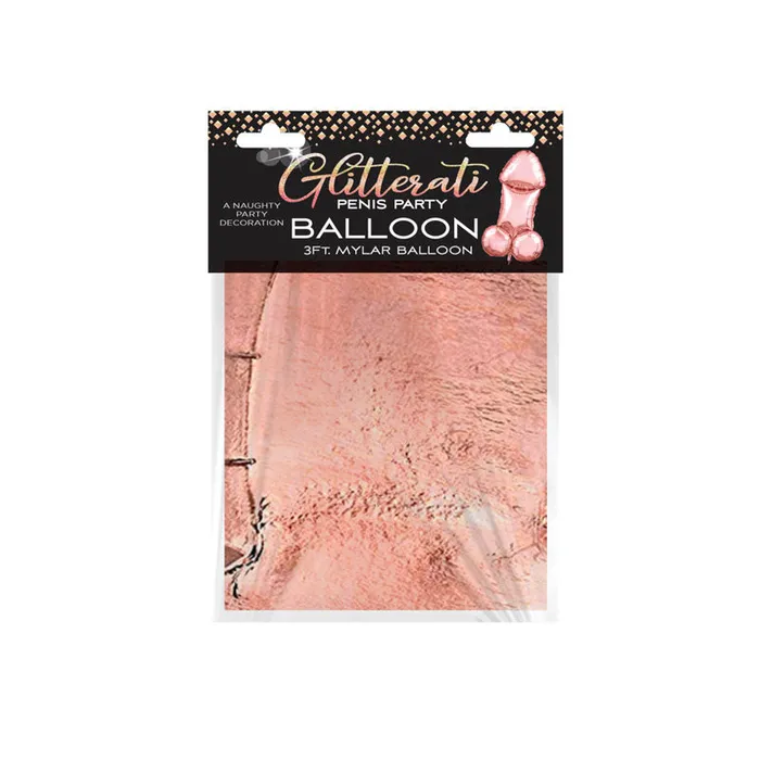 Glitterati - Penis Party Balloon 90cm Mylar - Rose Gold 90 cm Novelty Balloon | Little Genie Vibrators Glitterati - Penis Party Balloon 90cm Mylar - Rose Gold 90 cm Novelty Balloon | Little Genie Vibrators