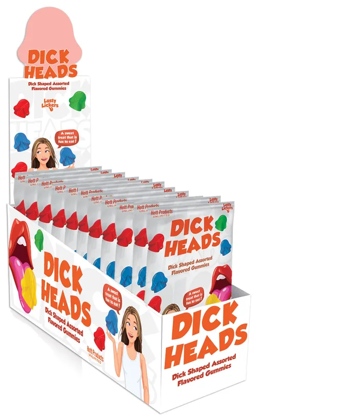 Hott Products Vibrators Dick Heads Gummies Dick Shaped Gummies Assorted Flavors