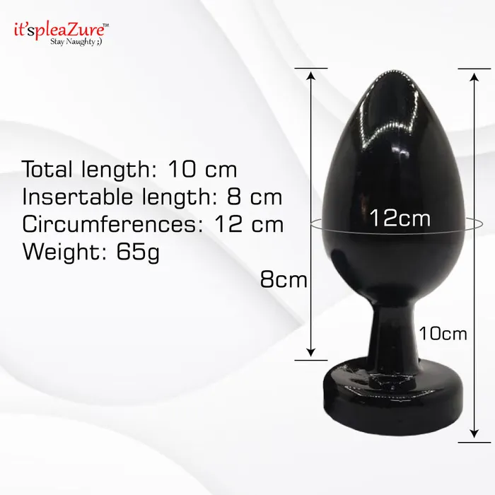 ItspleaZure Anal | Itspleazure Jewel Anal Butt Plug - Black ItspleaZure Anal | Itspleazure Jewel Anal Butt Plug - Black