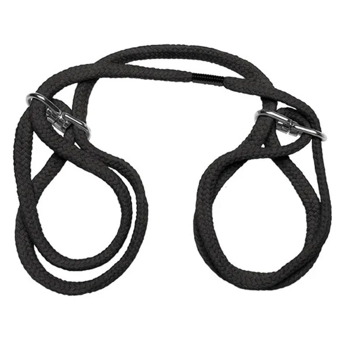 Japanese Style Bondage - Cotton Wrist or Ankle Cotton Cuffs - Black | Doc Johnson Restraints Japanese Style Bondage - Cotton Wrist or Ankle Cotton Cuffs - Black | Doc Johnson Restraints
