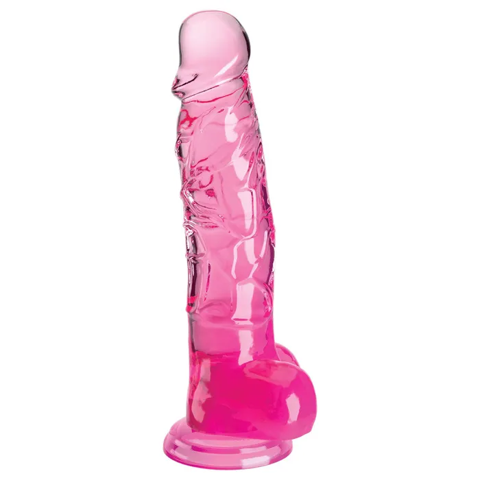 King Cock Clear 8'' Cock with Balls - Pink-(pd5756-11) | Pipedream Dildos King Cock Clear 8'' Cock with Balls - Pink-(pd5756-11) | Pipedream Dildos