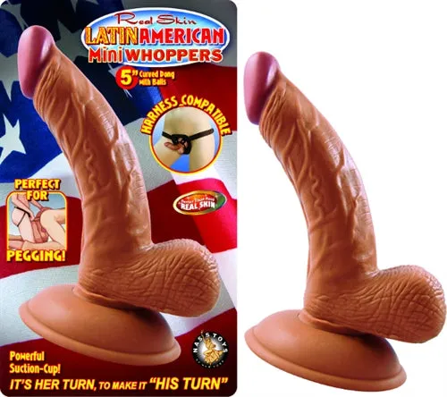 Latin American Mini Whoppers 5Inch Curved Dong With Balls Latin Sale Specials Dildos