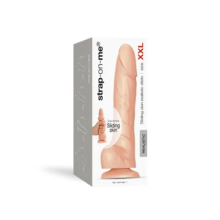 Lovely Planet USA Female Sex Toys StrapOnMe Realistic Collection Sliding Skin DualDensity Silicone Dildo Vanilla XXL Lovely Planet USA Female Sex Toys StrapOnMe Realistic Collection Sliding Skin DualDensity Silicone Dildo Vanilla XXL