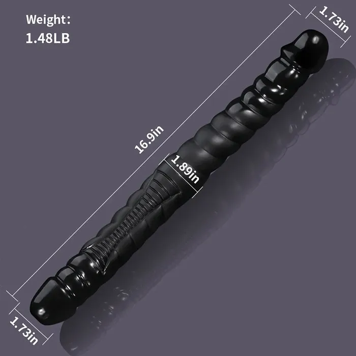 Lovetoyshub Female Sex Toys | 16.9Inch Ribbed Sensual Double-Ended Dildo