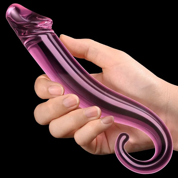 Lovetoyshub Female Sex Toys 771Inch Glass Dildo with Realistic Glans