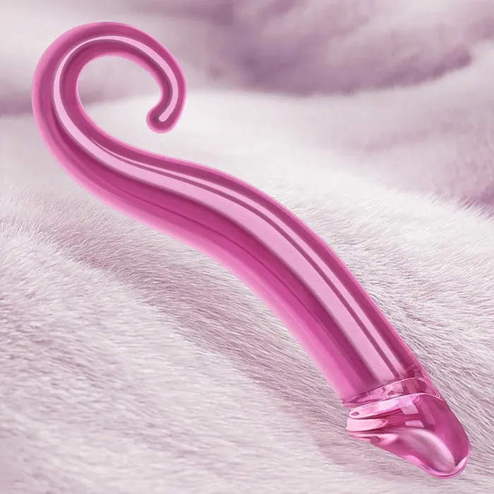 Lovetoyshub Female Sex Toys | 7.71Inch Glass Dildo with Realistic Glans