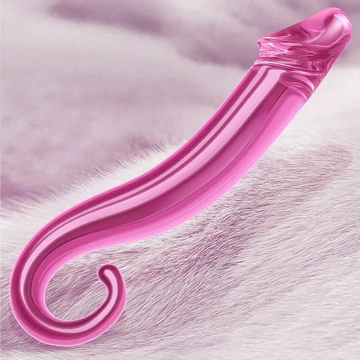 Lovetoyshub Female Sex Toys | 7.71Inch Glass Dildo with Realistic Glans