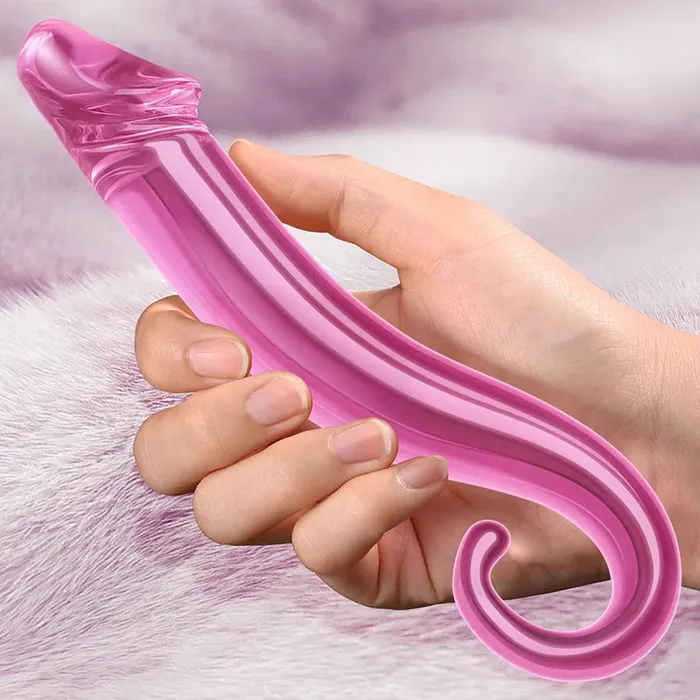 Lovetoyshub Female Sex Toys | 7.71Inch Glass Dildo with Realistic Glans